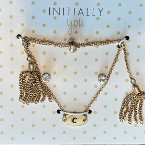 Initially You Bracelet and Earring Set
